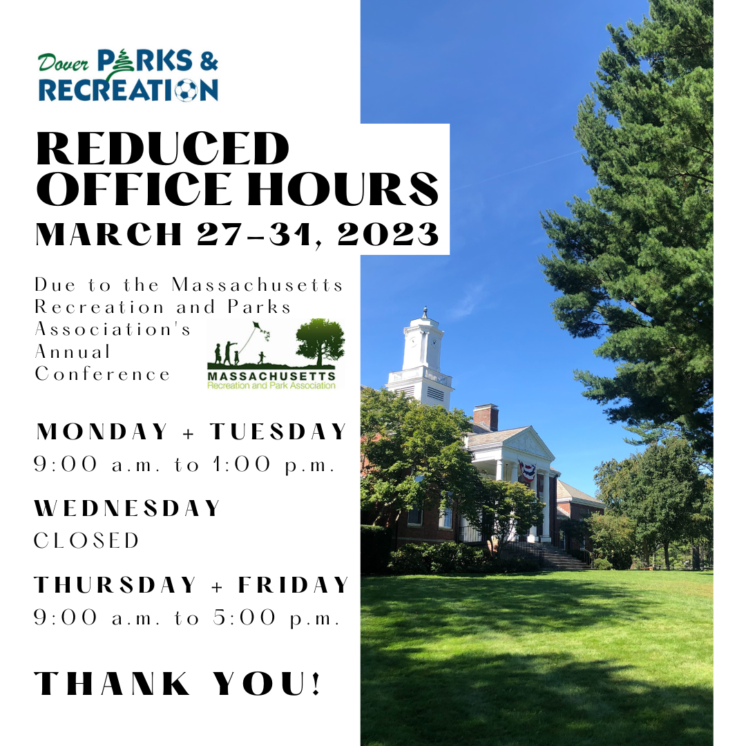 Office open reduced hours for Conference