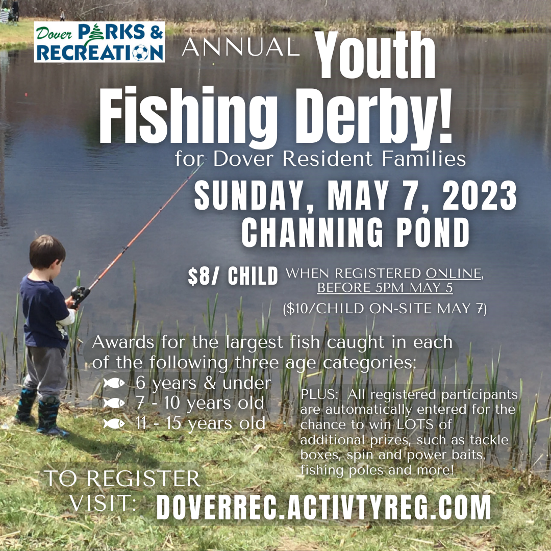 Youth Fishing Derby - 5/7/2023 from 11am-2pm $8-$10/participant