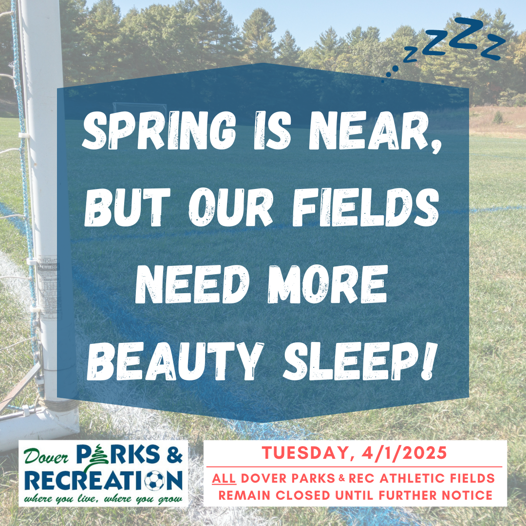 Early Spring Field Status post with background of athletic fields