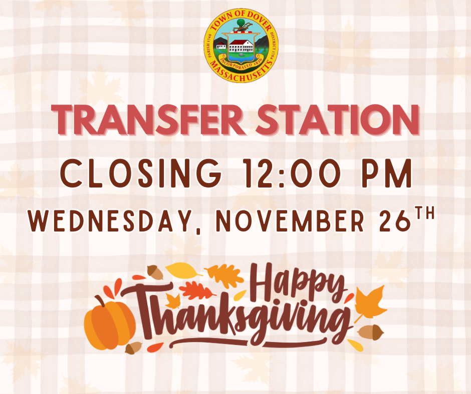 Transfer Station Thanksgiving Hours